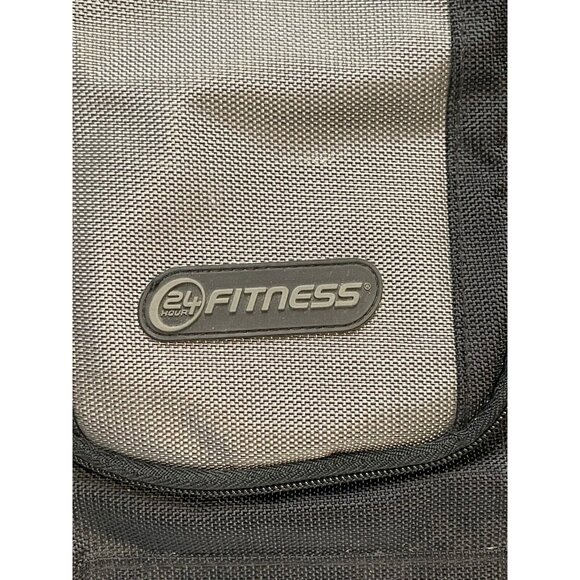 24 Hour Fitness Gym travel bathroom case bag 11" x 9" mirror hook black - Picture 9 of 13